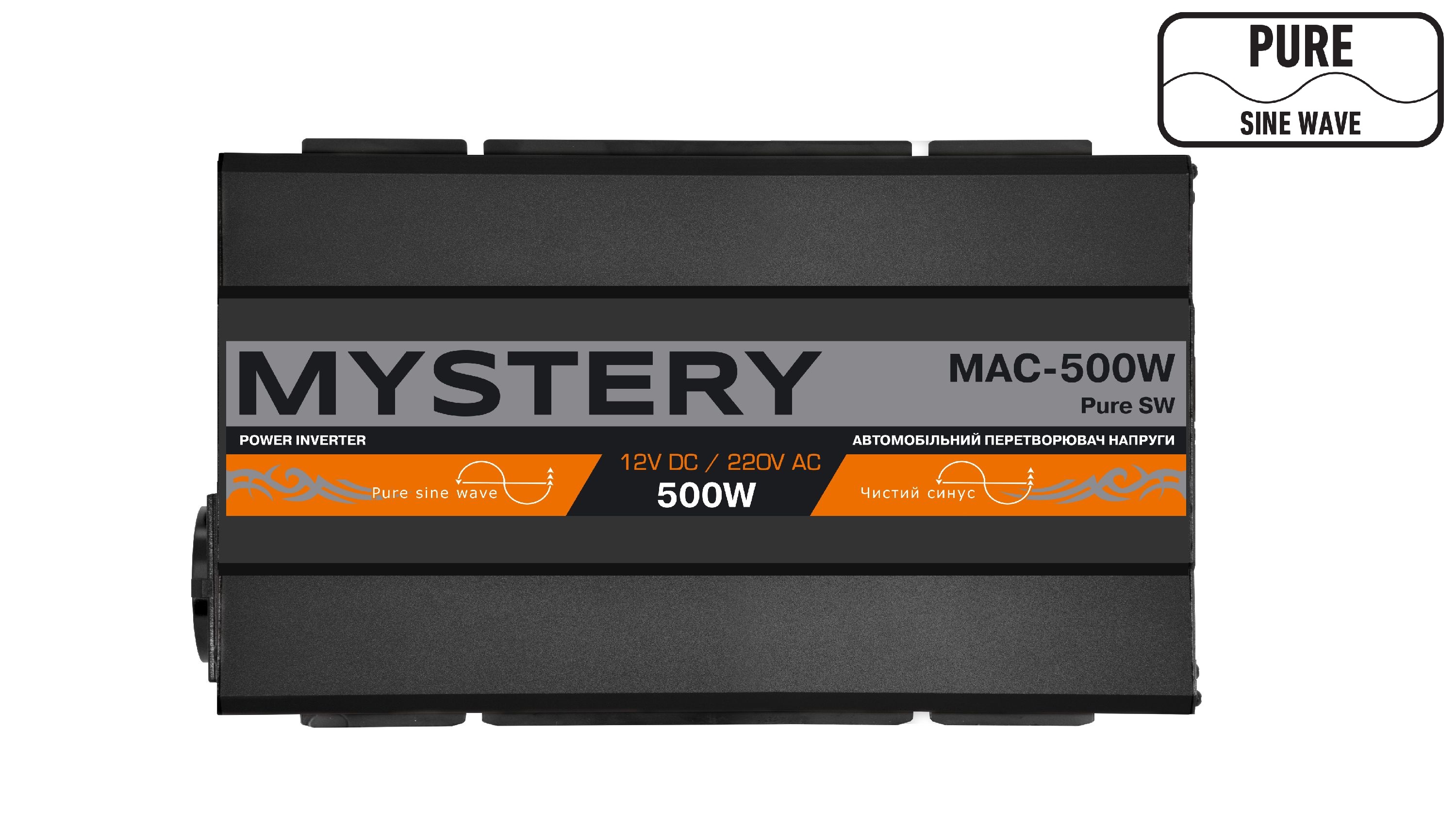 Автомобильный преобразователь напряжения Mystery MAC-500W PURE SW
